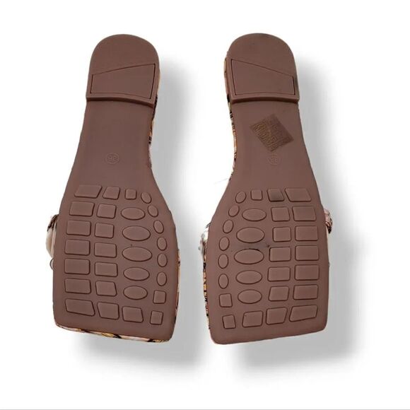 NEW Vintage Retro Mod Style Square Toe Chain Link Transparent Sandal Size 36/6 - Picture 7 of 9